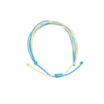 String Bracelet Light Blue and Tan